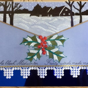 Biglietto di pergamena di Natale