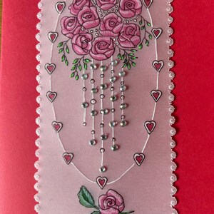 Cartão de aniversário floral 3D