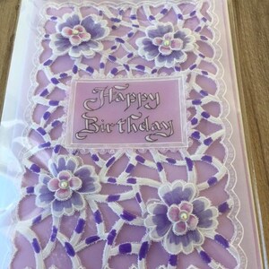 Cartão de aniversário floral