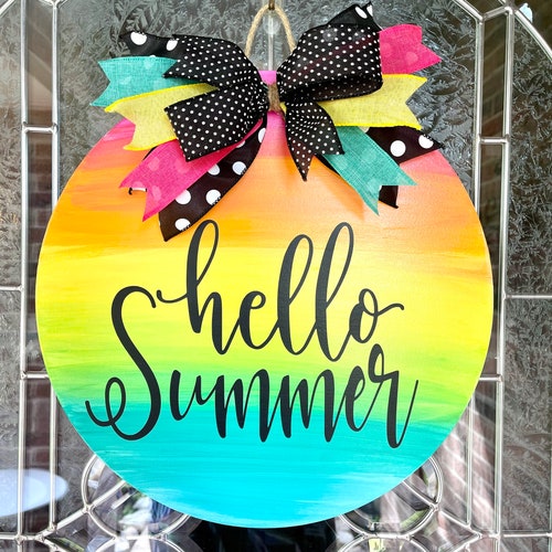 Spring Door Hanger Summer Door Hanger Spring Decor - Etsy