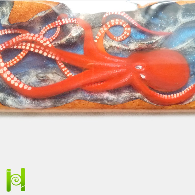 Hand-painted Kraken Keyboard Wrist Rest image 8