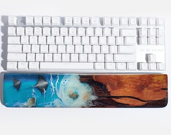 Hand-painted Manta Keyboard Wrist Rest