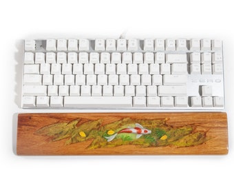 Koi pond hand painted Wrist rest