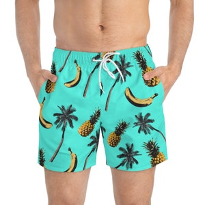 Tropical Pattern Swim Trunks