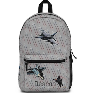 Fighter Jet Pattern Backpack  - Personalization Available