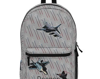 Fighter Jet Pattern Backpack