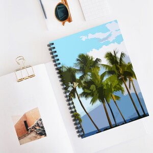 Maui Palm Trees Spiral Notebook - Ruled Line