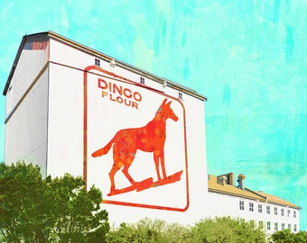 Dingo Flour Sign | Fremantle | Travel Poster | Australia | Australian Poster | Art Print | Dingo | Home Decor | Wall Art | Australian Made