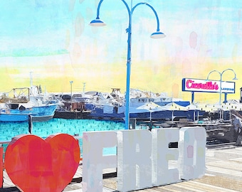 Love Freo | Fremantle | Travel Poster | Australia | Australian Poster | Art Print | Travel Gift | Home Decor | Wall Art | Australian Made