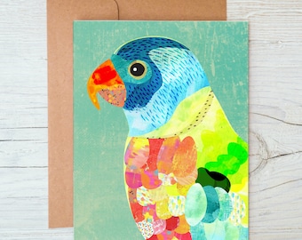 Rainbow Lorikeet, Australian Native Birds - A6 Note Card