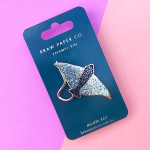 Eagle Ray Enamel Pin | Enamel Pin | Hard Enamel Pin | Pin Brooch | Lapel Pin | Eagle Ray | Ocean Gifts | Ocean | Sealife