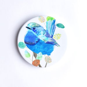 Splendid Fairy Wren | Coaster | Native Birds | Australiana | Fairy Wren | Australian Bird | Tableware Decor | Australian Made | Hand Printed