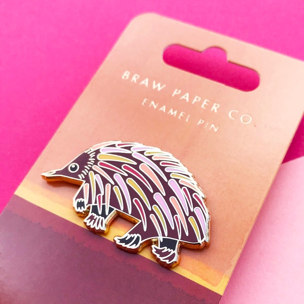 Echidna Enamel Pin | Enamel Pn | Hard Enamel Pin | Pin Brooch | Lapel Pin | Animal Gifts | Australian Animals | Australian Native Animals