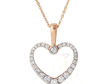 Ciondolo a cuore, gioielli eleganti, alla moda e di lusso