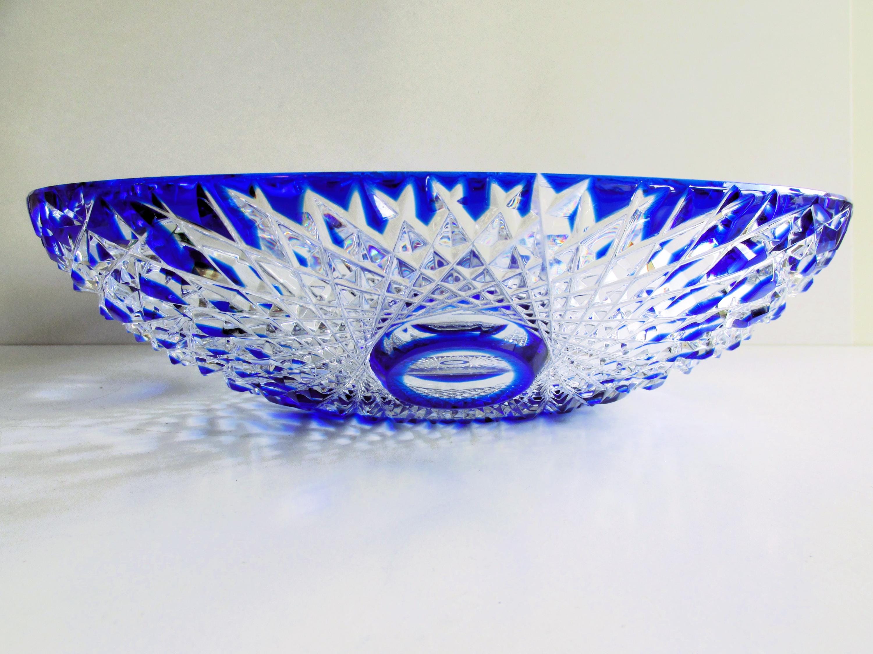 CAESAR crystalBOHEMIA　シーザークリスタルボヘミアガラス皿 CAESAR CRYSTAL Vintage Czech/bohemian Dish Bowl Centerpiece 10.6