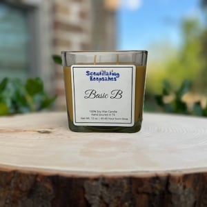 Basic B | 10 oz Soy Wax Candle | Fall Candle | Aromatherapy Candle | Handmade Soy Candle | Natural Soy Wax | Scented Soy Candle | Spa Candle