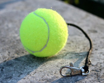 BallAlong- a tennis ball with collar or leash attachment to easily connect your dog's ball to them