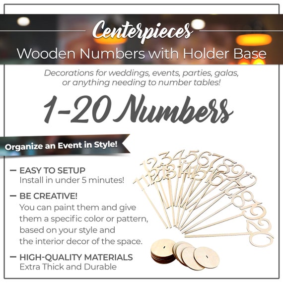 outlet wholesale Table numbers, Wedding Table Numbers, Wooden Table ...