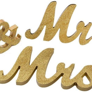 Vintage Wooden Signs Mr And Mrs Wedding Signs Rustic Wedding Decor Personalized Wedding Signs Design And Paint Any Color image 2
