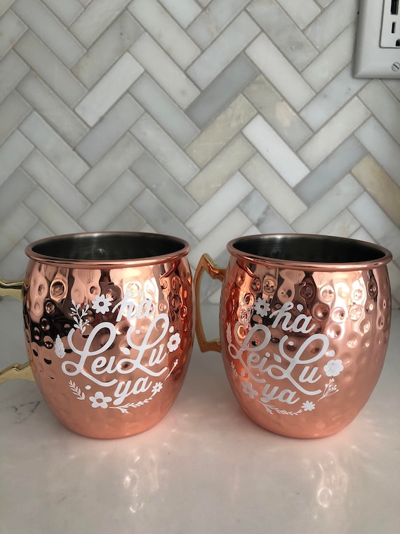 Personalized Moscow Mule Mug Hammered Copper Mug Customized Copper