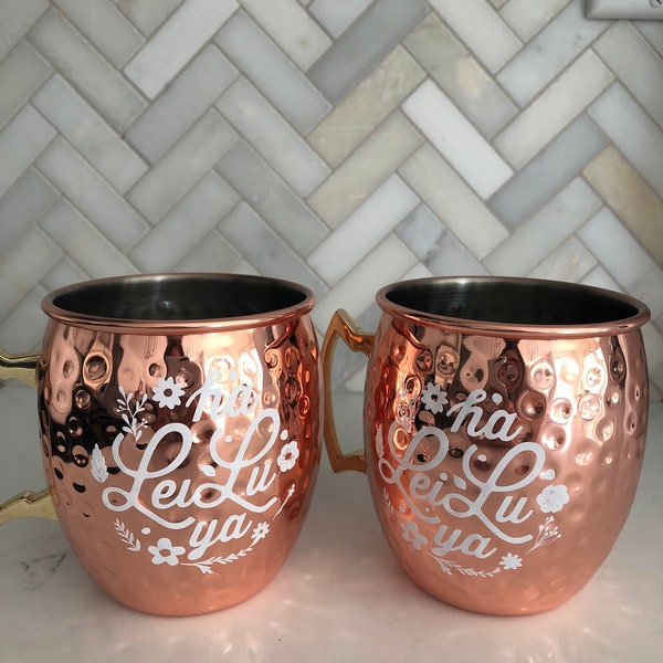 Personalized Moscow Mule Mug | Custom Hammered Copper Mug | Customized Copper Mugs | Pure Copper Mugs For Gift |