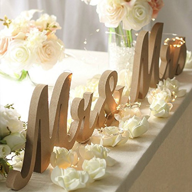 Vintage Wooden Signs Mr And Mrs Wedding Signs Rustic Wedding Decor Personalized Wedding Signs Design And Paint Any Color image 3