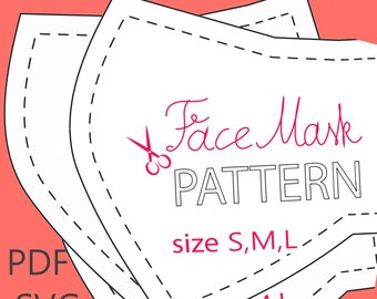 Adult Face Mask Svg Etsy