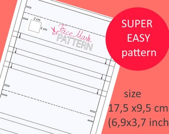 Face mask pattern with filter pocket digital PDF , super easy face mask PDF , face mask washable for quarantine