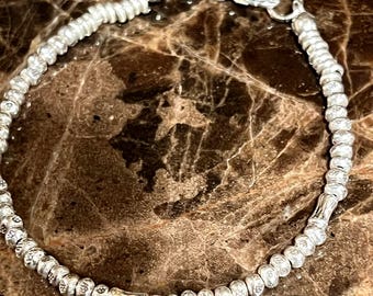 Bracelet de perles Karen Hill Tribe en argent pur : bijoux artisanaux