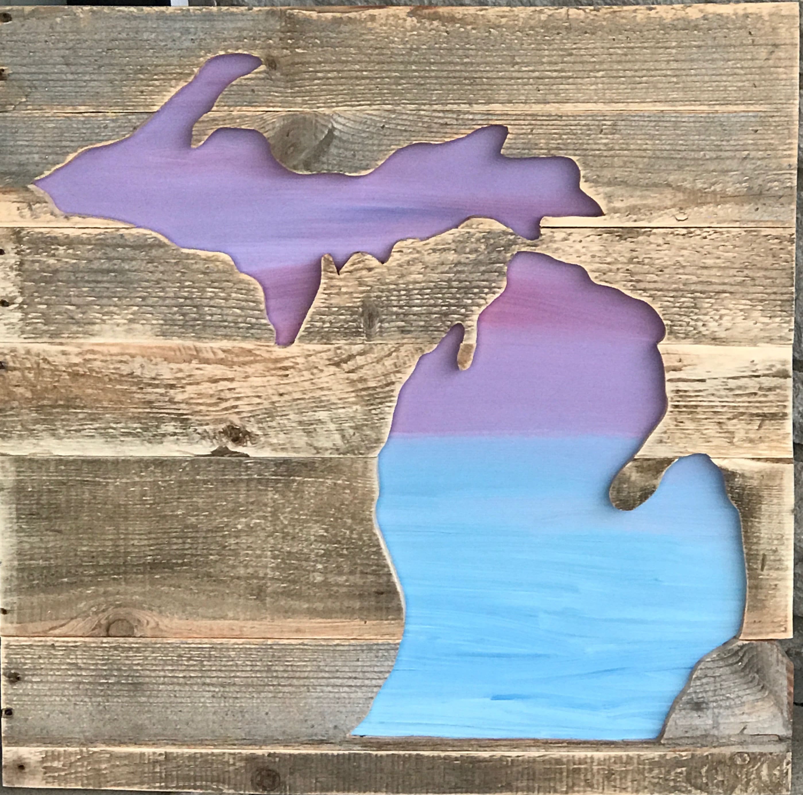 Michigan Wood Cutout Etsy