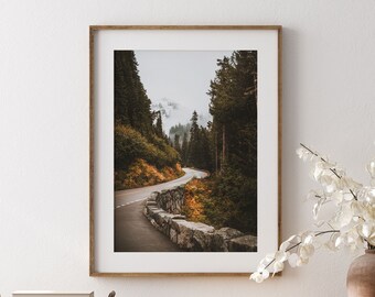 Mt Rainier National Park Print, Washington Mountain Photo, Pacific Northwest Photography, Home Office Wall Decor, Landscape Wall Art