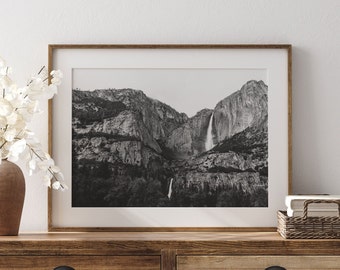 Yosemite Print Wall Art, California Photo Print, National Park Photography Prints, California Wall Art, Mountain Print Black and White