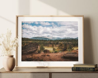 Rocky Mountain National Park Landscape Print, Majestic Mountain Range Photo, Scenic Nature Wall Art, Nature Lover's Wall Art