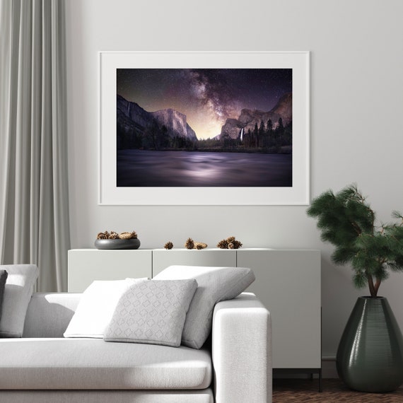 The Milky Way Over Yosemite National Park Photo Print | Etsy