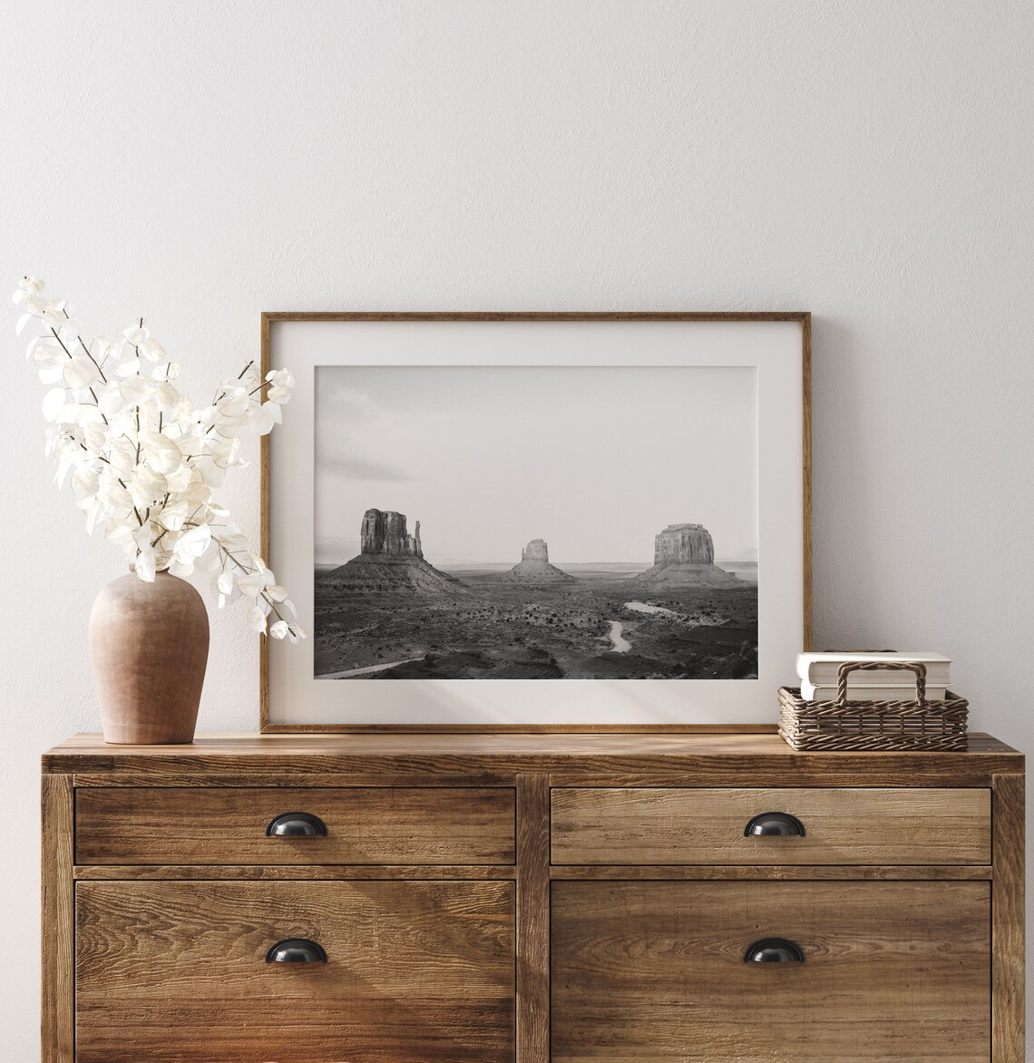 Black and White Boho Wall Art Monument Valley Photography Etsy