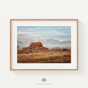 Moulton Barn Sunrise Print: Grand Teton National Park Landscape