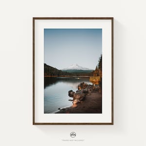 Mount Hood Photography Print: Trillium Lake Oregon Landscape