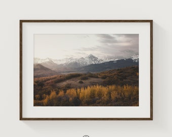 Colorado Mountain Print, Minimal Nature Wall Art, Landscape Photography, Mountain Range Photography Print, Home Office Wall Decor Print