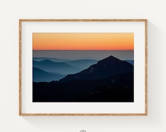 Kings Canyon Sunset Print: California Mountain Landscape Art