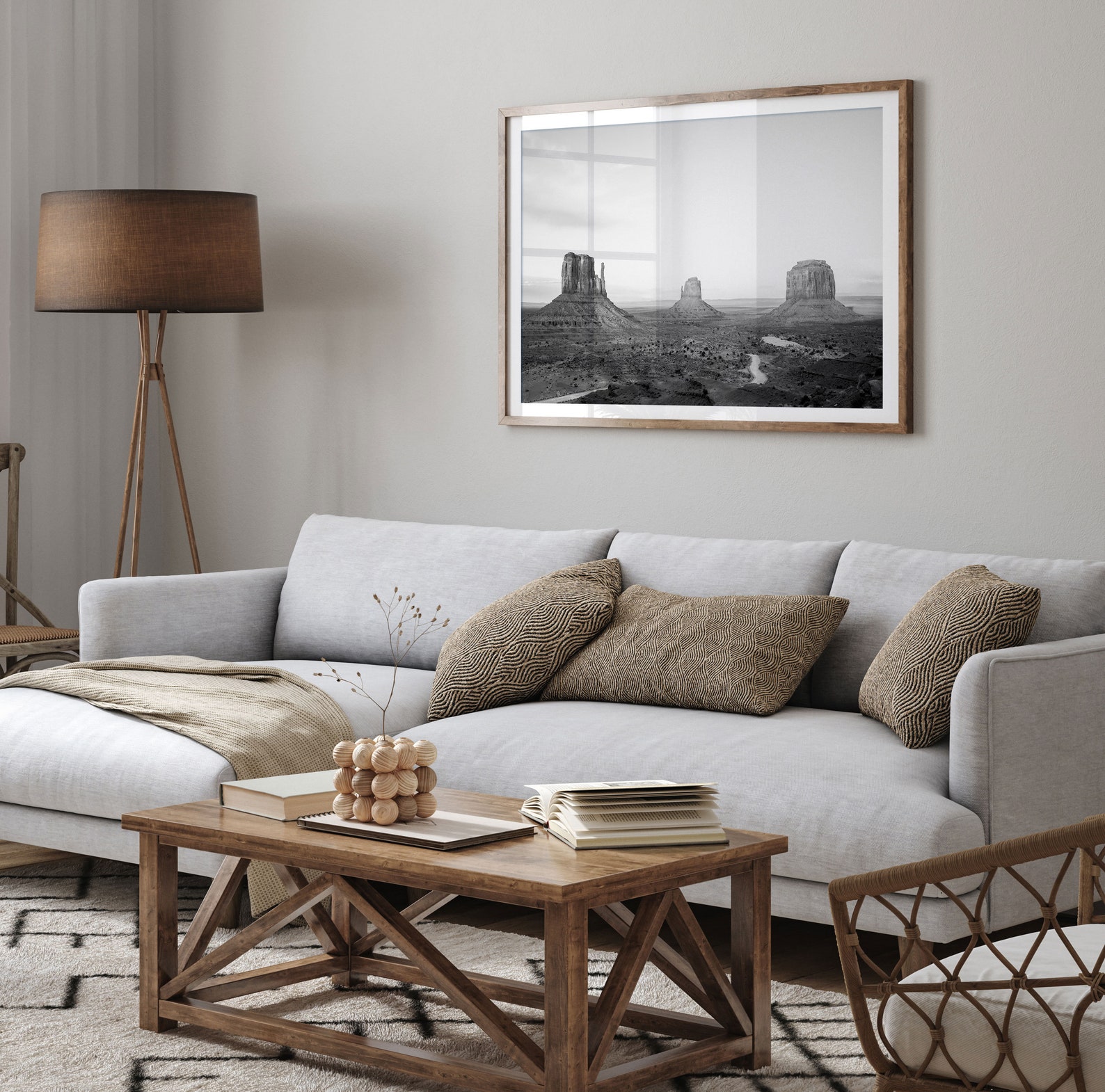 Black and White Boho Wall Art Monument Valley Photography Etsy