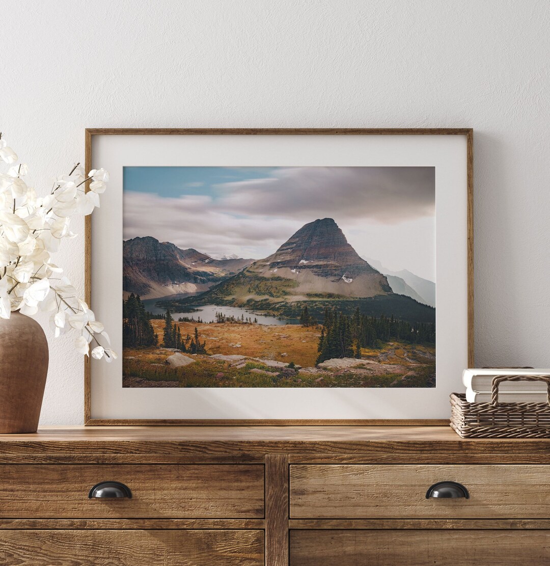 Glacier National Park Landscape Print, Hidden Lake Overlook, Scenic