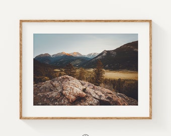 Rocky Mountain National Park Landscape Print, Horseshoe Park Overlook Scenic Photo, Majestic Mountains Wall Art, Nature Decor