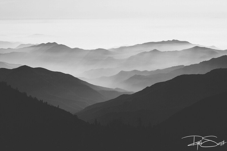 Set of 3 Black and White Prints, Mountain Art Print, Minimalist Art Print, Set of 3 Prints, Mountain Landscape Wall Art, Bedroom Print Set image 5