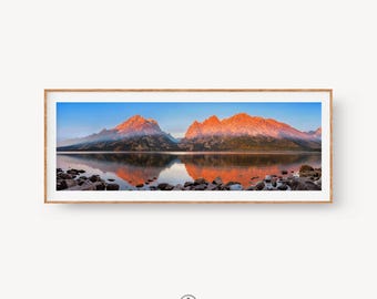 Jenny Lake Sunrise Panoramic Print, Grand Teton National Park