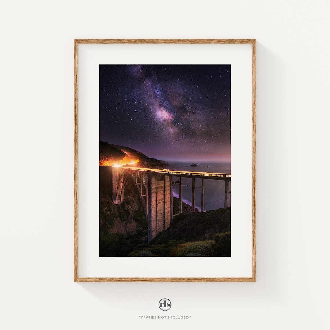 Milky Way Over Bixby Bridge Print: Big Sur California Astrophotography ...
