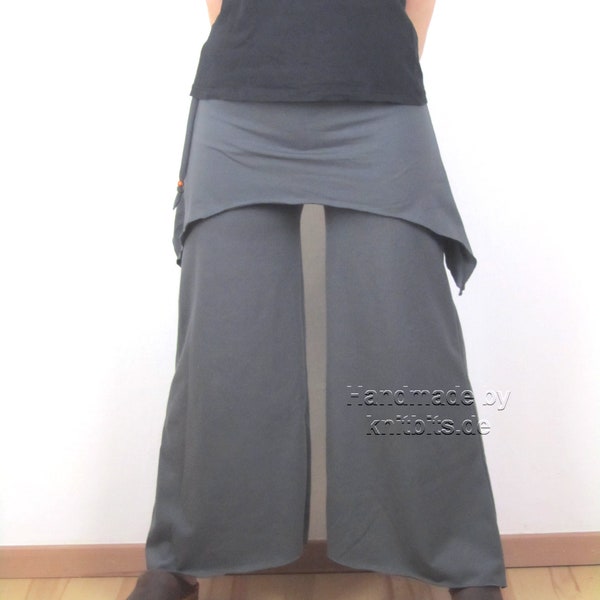 Palazzo trousers with skirt