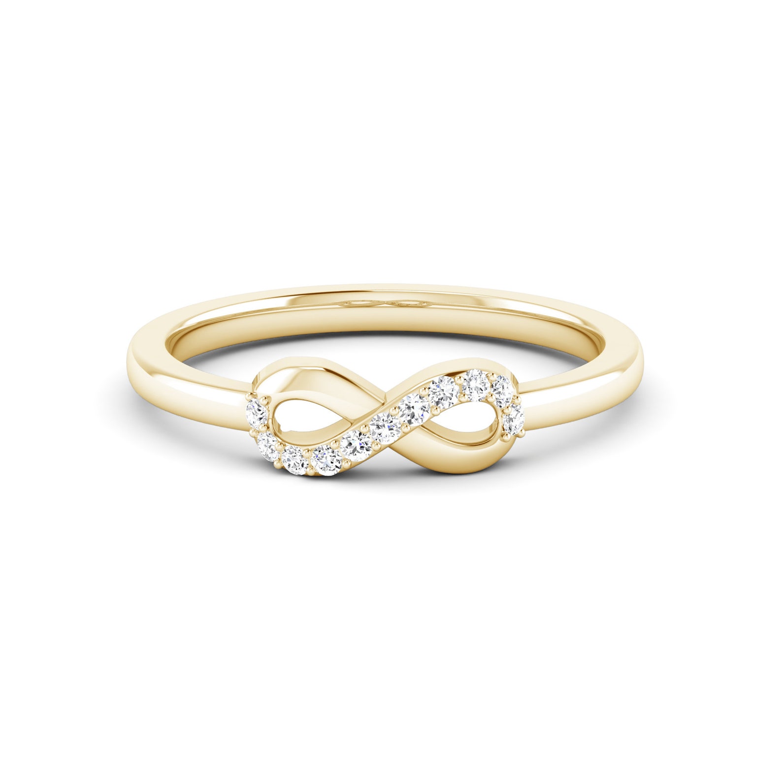 Classic Infinity Ring14k Gold Infinity RingDiamond Simulated Etsy