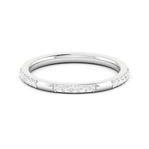 Half Eternity Bands,Wedding And Engagement Bands,White Diamond Simulated Bands,14k Solid Gold Band,925 Sterling Silver Band,Anniversary Band