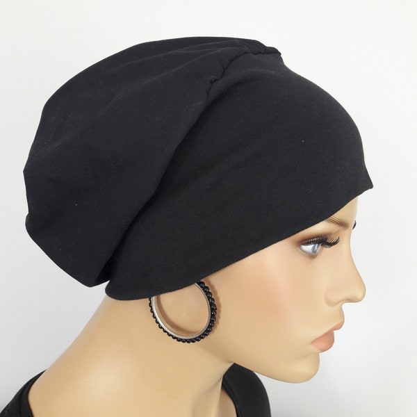 Coton/jersey noir mono monocouche double couche pour femmes au lieu de perruque COMIO Alopécie