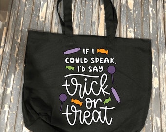 Halloween Treat or Trick Bag Halloween Candy Goodie Bag Kids Trick or Treat Bags Halloween candy bag